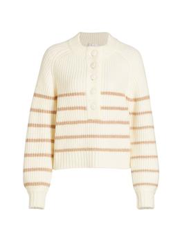 推荐Striped Half-Button Sweater商品