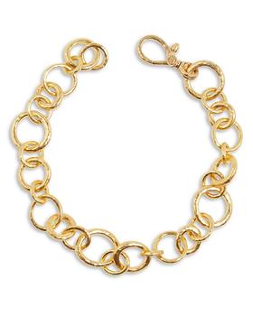 商品24K Yellow Gold Hoopla Circle Link Bracelet图片