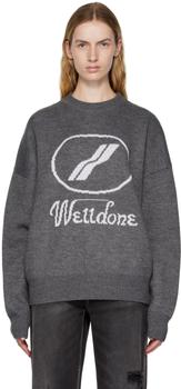 商品We11done | Gray Jacquard Sweater,商家SSENSE,价格¥3187图片