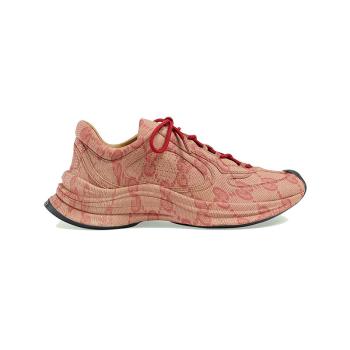 商品Gucci | 【预售3-7天】古驰 23年早春新款 中国新年Run系列 女士米色/芙蓉红色皮革老花图案运动鞋722619AABEB9713,商家IWCOCO,价格¥6715图片