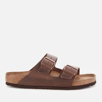 推荐Birkenstock Men's Arizona Oiled Leather Double Strap Sandals - Habana商品