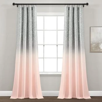 Lush Decor | Glitter Ombre Metallic Print Window Curtain Panel Set,商家Premium Outlets,价格¥387