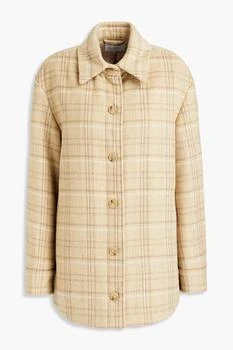 推荐Checked wool-blend flannel jacket商品