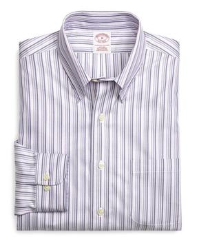 推荐Madison Relaxed-Fit Sport Shirt, Supima® Cotton Non-Iron Tonal Stripe Twill商品