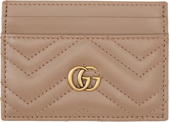 Gucci | Beige GG Marmont Card Holder商品图片,独家减免邮费