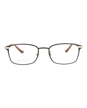 商品Gucci | Rectangle-Frame Metal Optical Frames,商家Maison Beyond,价格¥818图片
