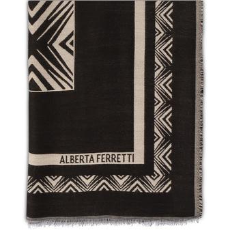 Alberta Ferretti | 几何装饰羊毛围巾商品图片,额外9.5折, 额外九五折