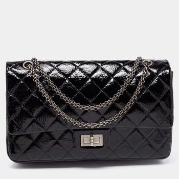 [二手商品] Chanel | Chanel Black Quilted Patent Leather Reissue 2.55 Classic 227 Flap Bag商品图片,7.2折, 满1件减$100, 满减