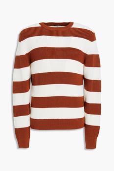 Sandro | Ribbed striped wool-blend sweater商品图片,4.4折