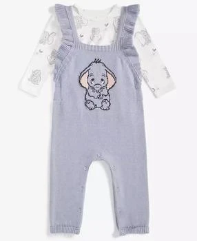 Disney | Baby Girls Dumbo Knit Shirt & Overalls 2-Pc Set,商家Macy's,价格¥247