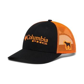 Columbia | Men's Black, Orange Logo Mesh Snapback Hat 