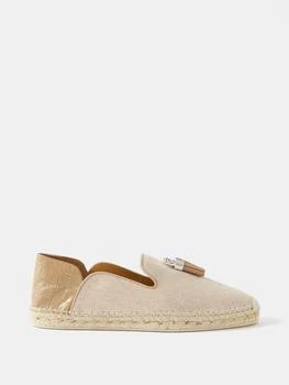 Christian Louboutin | Canvas and leather espadrilles,商家MATCHES,价格¥7887