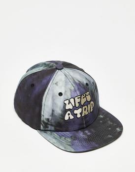 Rip N Dip | RIPNDIP life's a trip 6 panel strapback cap in blue and green tie dye商品图片,