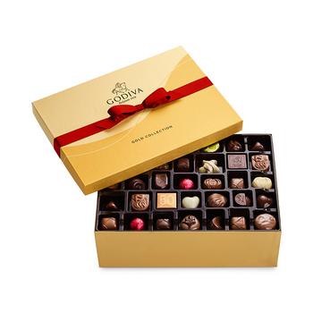 Godiva | Assorted Chocolate Gold Gift Box with Red Ribbon, 105 Piece商品图片,