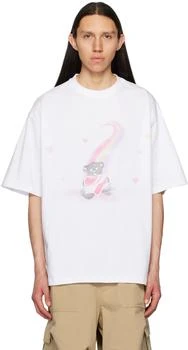We11done | White Teddy Bear T-Shirt 5.5折, 独家减免邮费