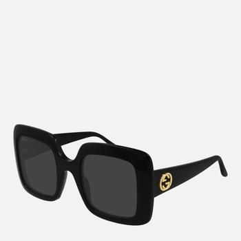 推荐Gucci Women's GG Square Frame Acetate Sunglasses商品