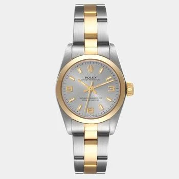 推荐Rolex Grey 18K Yellow Gold And Stainless Steel Oyster Perpetual 67183 Women's Wristwatch 24 mm商品
