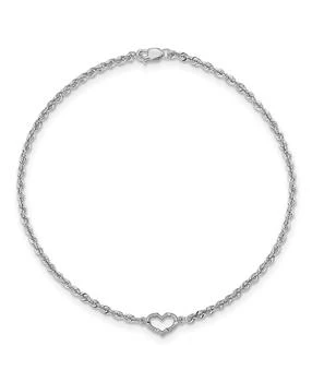 Macy's | Heart Rope Anklet in 14k White Gold,商家Macy's,价格¥2314