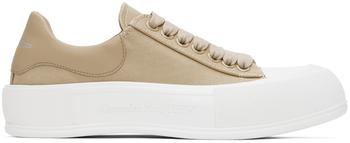 Alexander McQueen | Beige Deck Plimsoll Sneakers商品图片,独家减免邮费