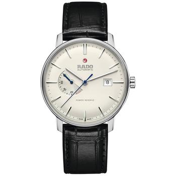 Rado | Men's Coupole Classic Automatic Black Leather Strap Watch 41mm商品图片,