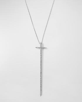 商品Roberto Coin | 16-18" White Gold Elongated Cross Pendant Necklace,商家Neiman Marcus,价格¥13027图片