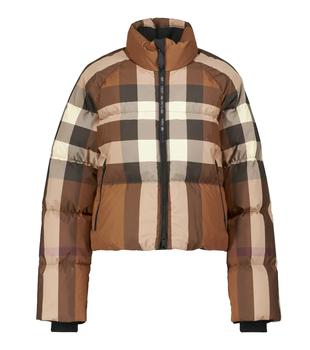 burberry羽绒服, Burberry | Checked down cropped jacket商品图片 