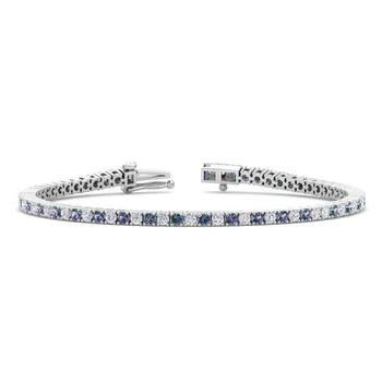 SSELECTS | 4 Carat Mystic Topaz And Diamond Tennis Bracelet In 14 Karat White Gold, 8 1/2 Inches,商家Premium Outlets,价格¥15573
