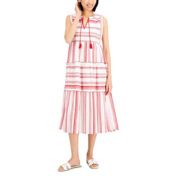 Charter Club | Women's Cotton Sleeveless Midi Dress, Created for Macy's商品图片,4折