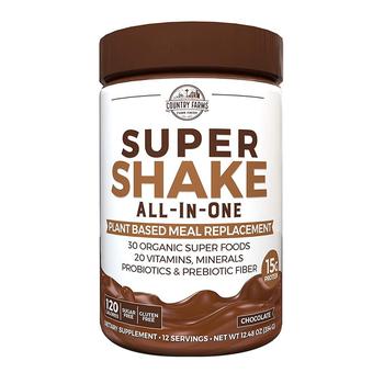 商品Country Farms All-in-One Super Shake Meal Replacement Dietary Supplement, 12.48 oz图片