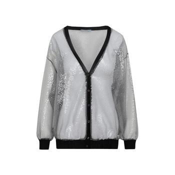 Prada | PRADA  SEQUINNED CARDIGAN SHIRT商品图片,7.6折