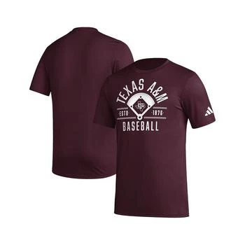 Adidas | Men's Maroon Distressed Texas A&M Aggies Exit Velocity Baseball Pregame AEROREADY T-shirt,商家Macy's,价格¥300