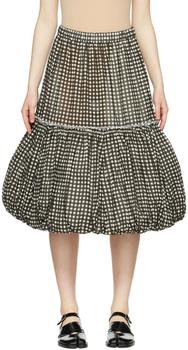 product Black & White Cotton Midi Skirt image
