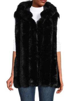商品Faux Fur Hooded Vest,商家Saks OFF 5TH,价格¥1314图片