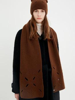 商品MOONSUN | Argyle Hole Knit Muffler - Chocolate,商家W Concept,价格¥804图片