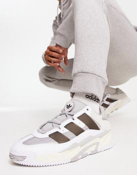 Adidas | adidas Originals Niteball trainers in white and grey商品图片,额外9.5折, 额外九五折