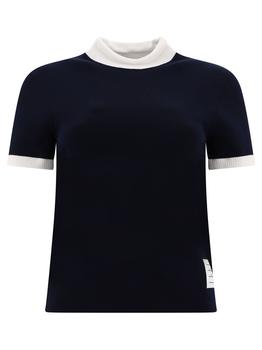 推荐Thom Browne Logo Tag Roll-Neck T-Shirt商品