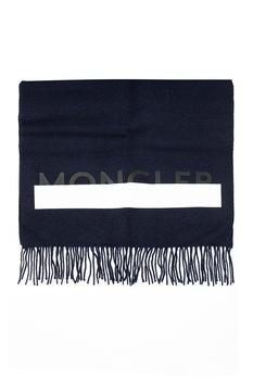 Moncler | Moncler Logo Printed Fringed Edge Scarf商品图片,9.6折