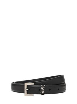 ysl皮带, Yves Saint Laurent | 2cm Monogram Smooth Leather Belt商品图片 