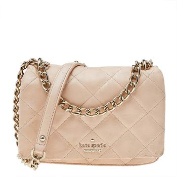 Kate Spade Surprise单肩包, [二手商品] Kate Spade | Kate Spade Beige Quilted Leather Mini Emerson Place Vivenna Shoulder Bag商品图片 4.1折