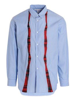 Comme des Garcons | Checked detail striped shirt商品图片,6.5折