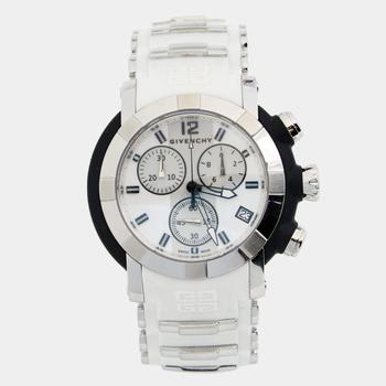 推荐Givenchy White Stainless Steel Rubber GV.5213J Men's Wristwatch 48 mm商品
