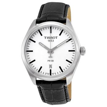 Tissot | PR100 Silver Dial Black Leather Mens Watch T1014101603100商品图片,7.4折