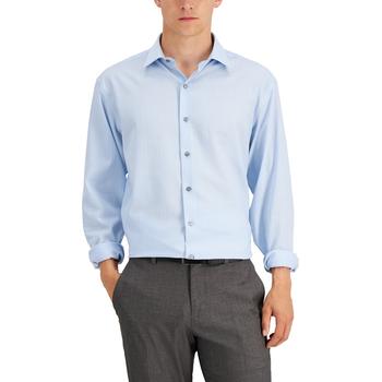 Men's Regular Fit 2-Way Stretch Herringbone Dress Shirt, Created for Macy's,价格$29.99