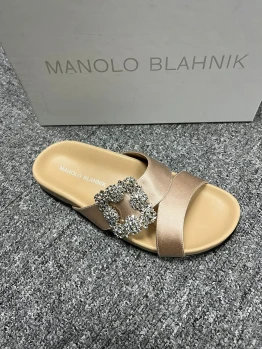 Manolo Blahnik | MANOLO BLAHNIK 金色女士平底凉鞋 1232425-0010 包邮包税