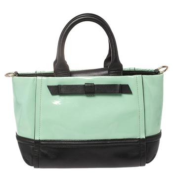 kate spade tote单肩包, [二手商品] Kate Spade | Kate Spade Mint Green/Black Patent and Leather Chelsea Park Gigi Tote商品图片 6.7折