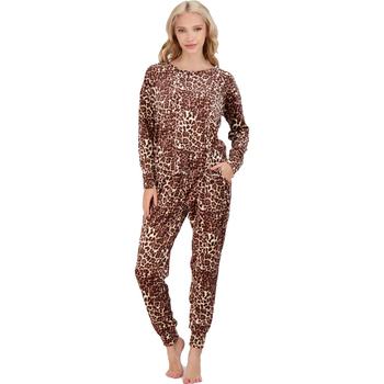 推荐Badgley Mischka Women's 2 Piece Printed Top and Joggers Pajama Sleepwear Set商品