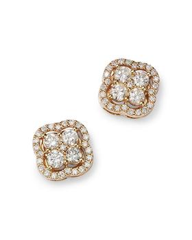商品Bloomingdale's | Diamond Clover Stud Earrings in 14K Yellow Gold, 0.35 ct. t.w.- 100% Exclusive,商家Bloomingdale's,价格¥22595图片