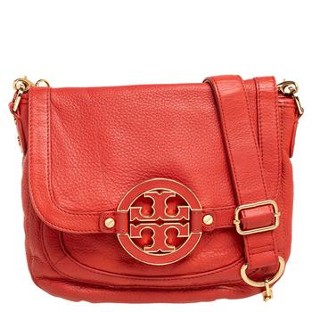 推荐Tory Burch Brick Red Leather Amanda Shoulder Bag商品