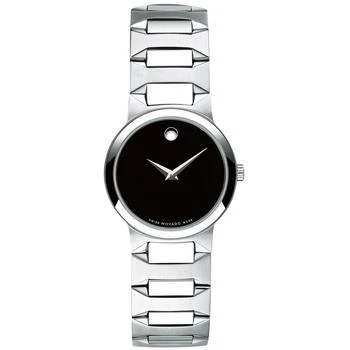 推荐Movado Women's Quartz Watch - Temo Black Dial Stainless Steel Case Bracelet | 0607295商品