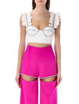 商品AREA | AREA Ruffle Bustier Top,商家Italist,价格¥5962图片